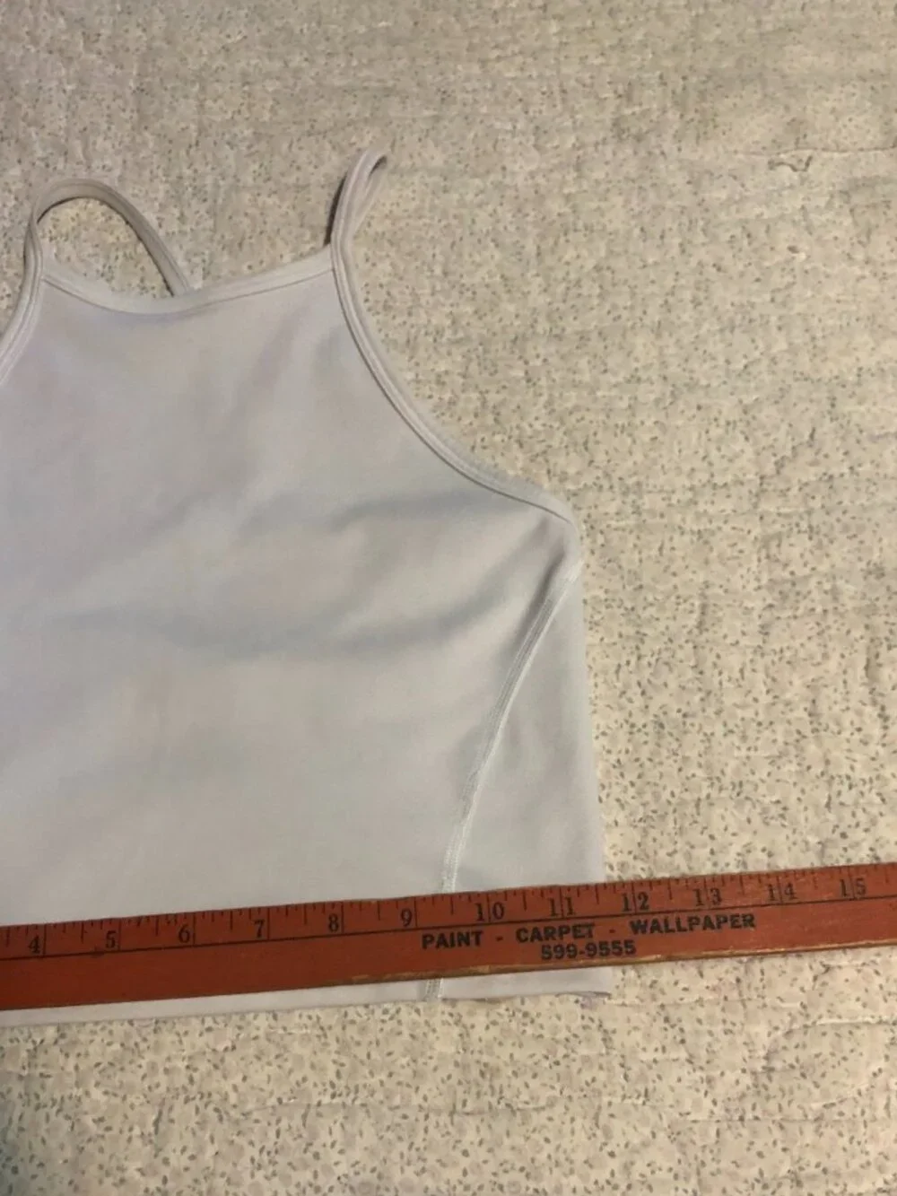 Lululemon White Activewear Tank Top, Size Small